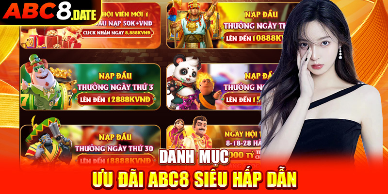 Danh mục ưu đãi ABC8 siêu hấp dẫn